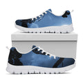 Full Moon Night Owl Print White Running Shoes