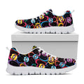 Funky Kiss Lips Pattern Print White Running Shoes
