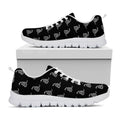 Gadsden Flag Pattern Print White Running Shoes