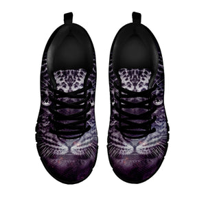 Galaxy Jaguar Print Black Running Shoes