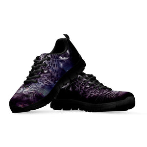 Galaxy Jaguar Print Black Running Shoes