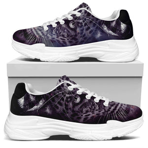 Galaxy Jaguar Print White Chunky Shoes