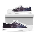 Galaxy Jaguar Print White Low Top Sneakers