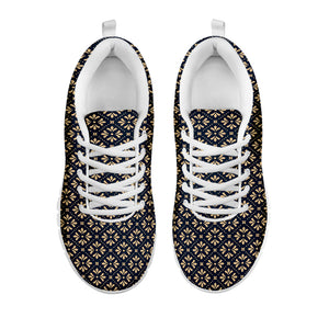 Geometric Floral Print White Running Shoes