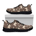 Geometric Pug Pattern Print Black Running Shoes