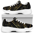 Geometric Pyramid Print White Chunky Shoes