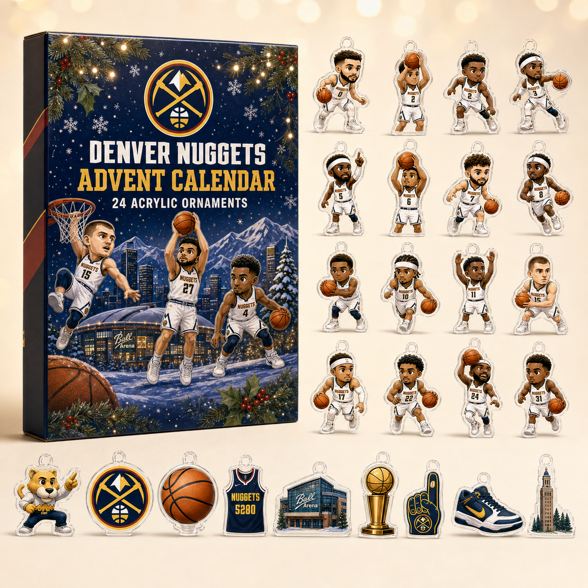 enver Nuggets Christmas Advent Calendar Xmas Home Decor Best Gifts For Fans