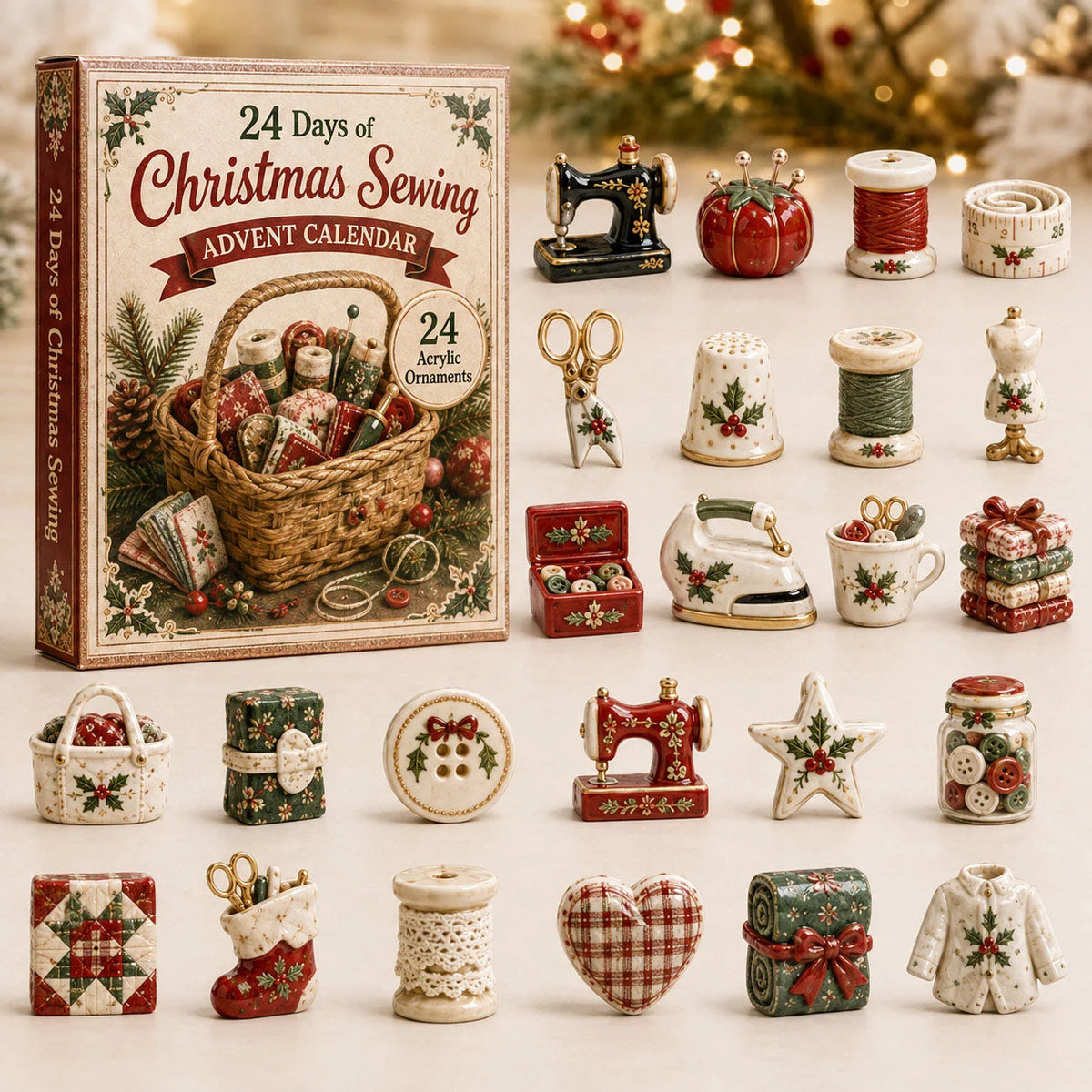 Festive Sewing Advent Calendar 2026 Christmas Eve Countdown Xmas Presents For Mother