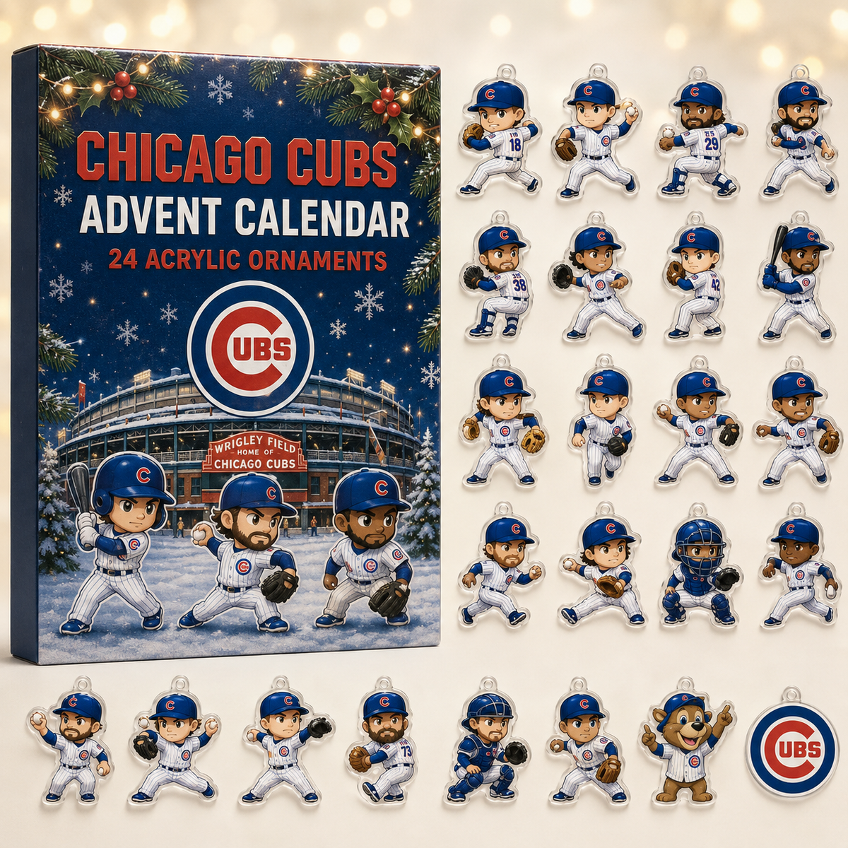 Chicago Cubs Xmas Advent Calendar Christmas Decor Best Gifts For Chicago Cubs Fans