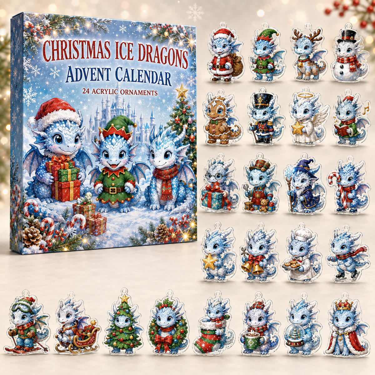 Christmas Ice Dragons Advent Calendar Xmas Countdown Christmas Gifts For Besties