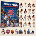 Detroit Pistons Christmas Advent Calendar Xmas Home Decor Unique Fan Gifts