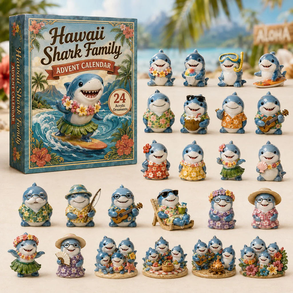 Shark Family Advent Calendar 2026 Aloha Festive Decor Best Gifts For Shark Lovers