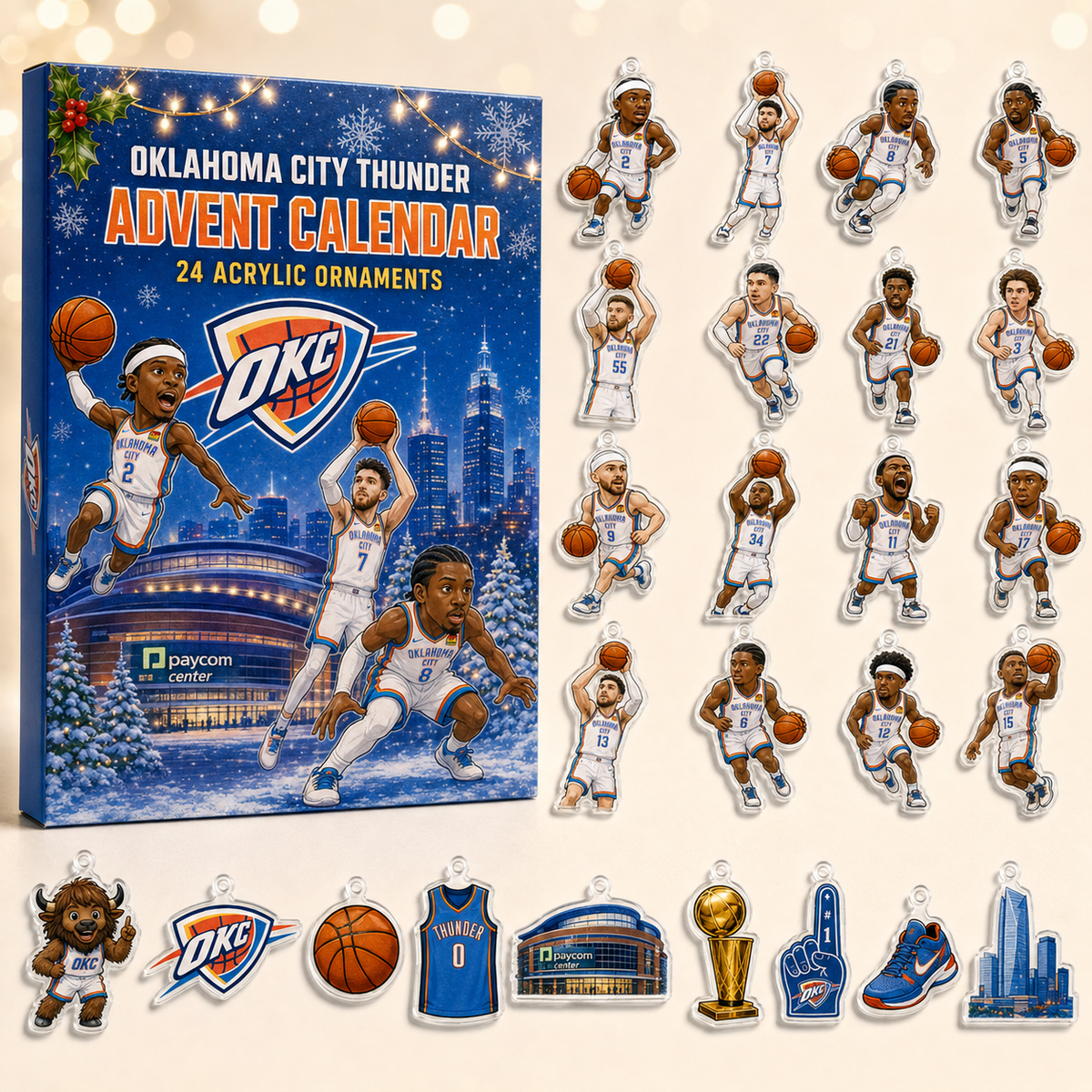 Oklahoma City Thunder Christmas Advent Calendar Christmas Calendar Decor Xmas Gifts For Basketball Lovers