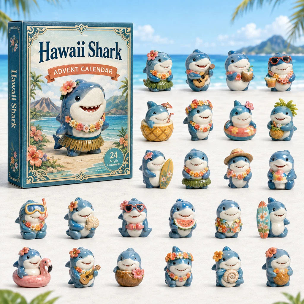 Hawaii Shark Advent Calendar 2026 24 Day Festive Countdown Unique Gifts For Shark Lovers