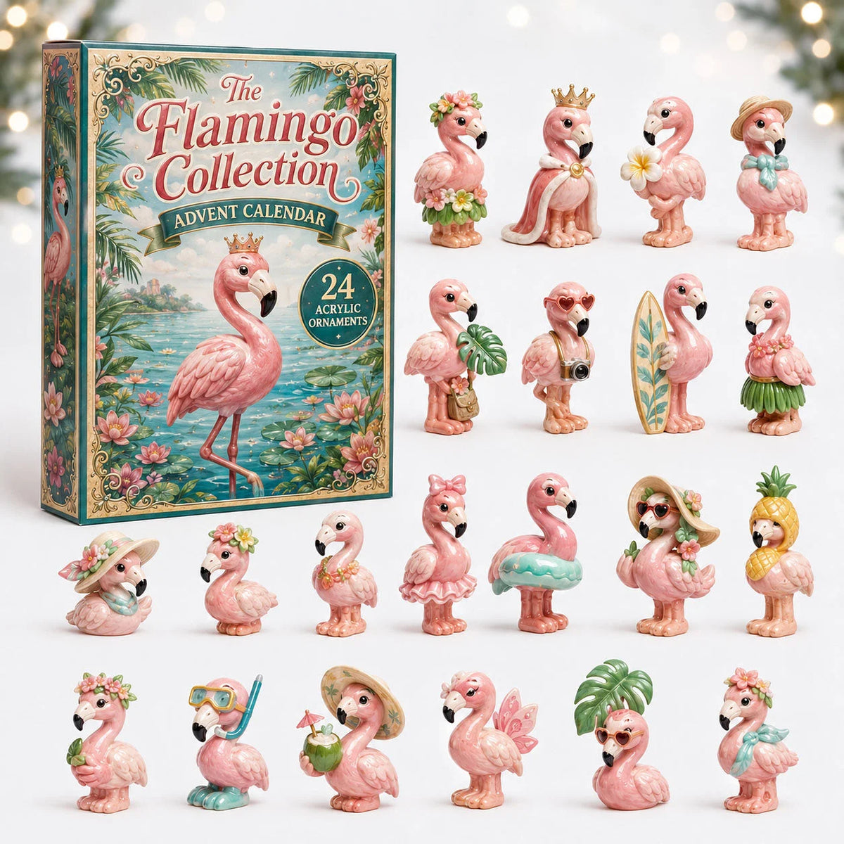 The Flamingo Collection Advent Calendar 24 Days Countdown Unique Gifts For Flamingo Lovers