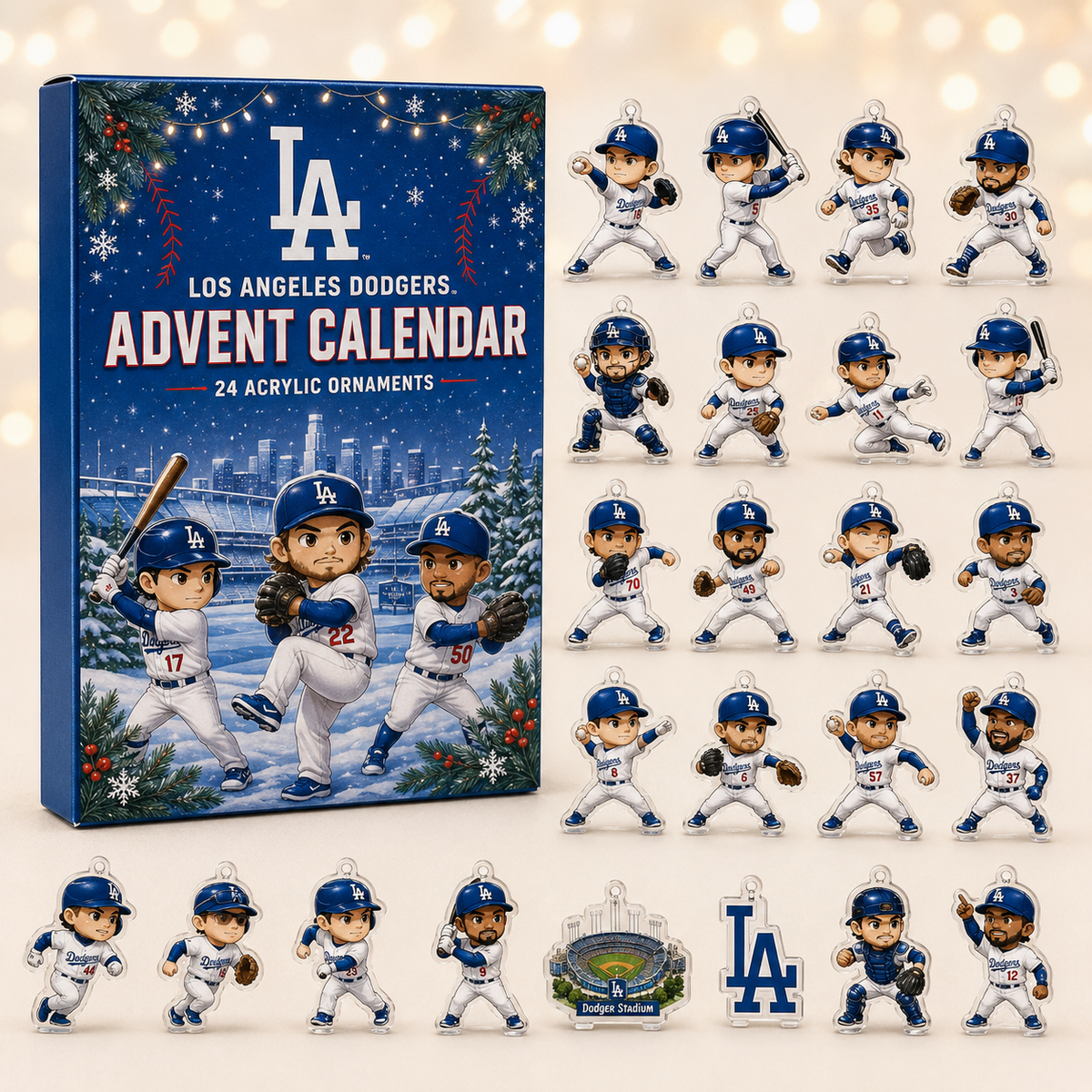 Los Angeles Dodgers Xmas Advent Calendar Christmas Eve Countdown Gifts For Fans