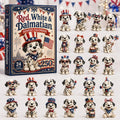 Patriotic Dalmatian Advent Calendar 2026 Christmas Countdown Decor Best Xmas Gifts For Dalmatian Lovers