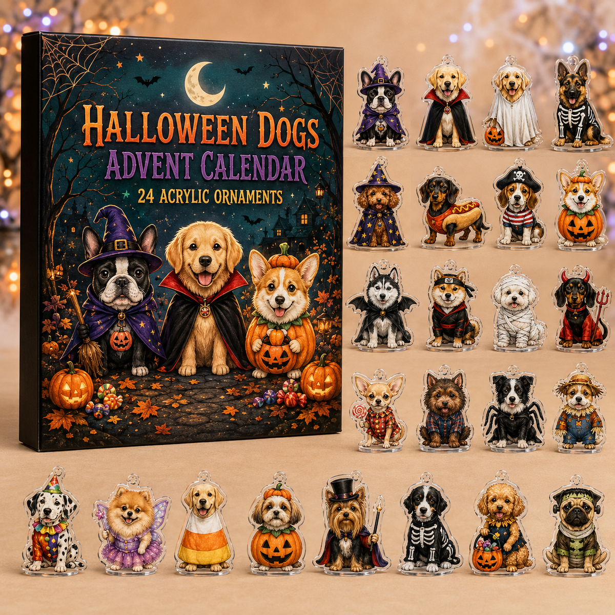 Halloween Dogs Advent Calendar Spooky Season Decor Unique Gifts For Dog Lovers