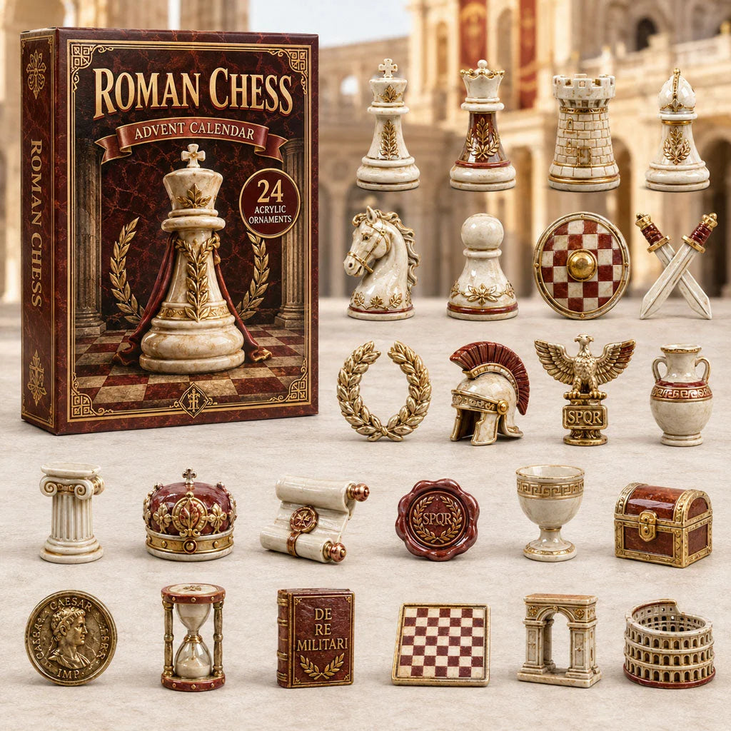 Roman Chess Advent Calendar 2026 Festive Decor Unique Gifts For Chess Players