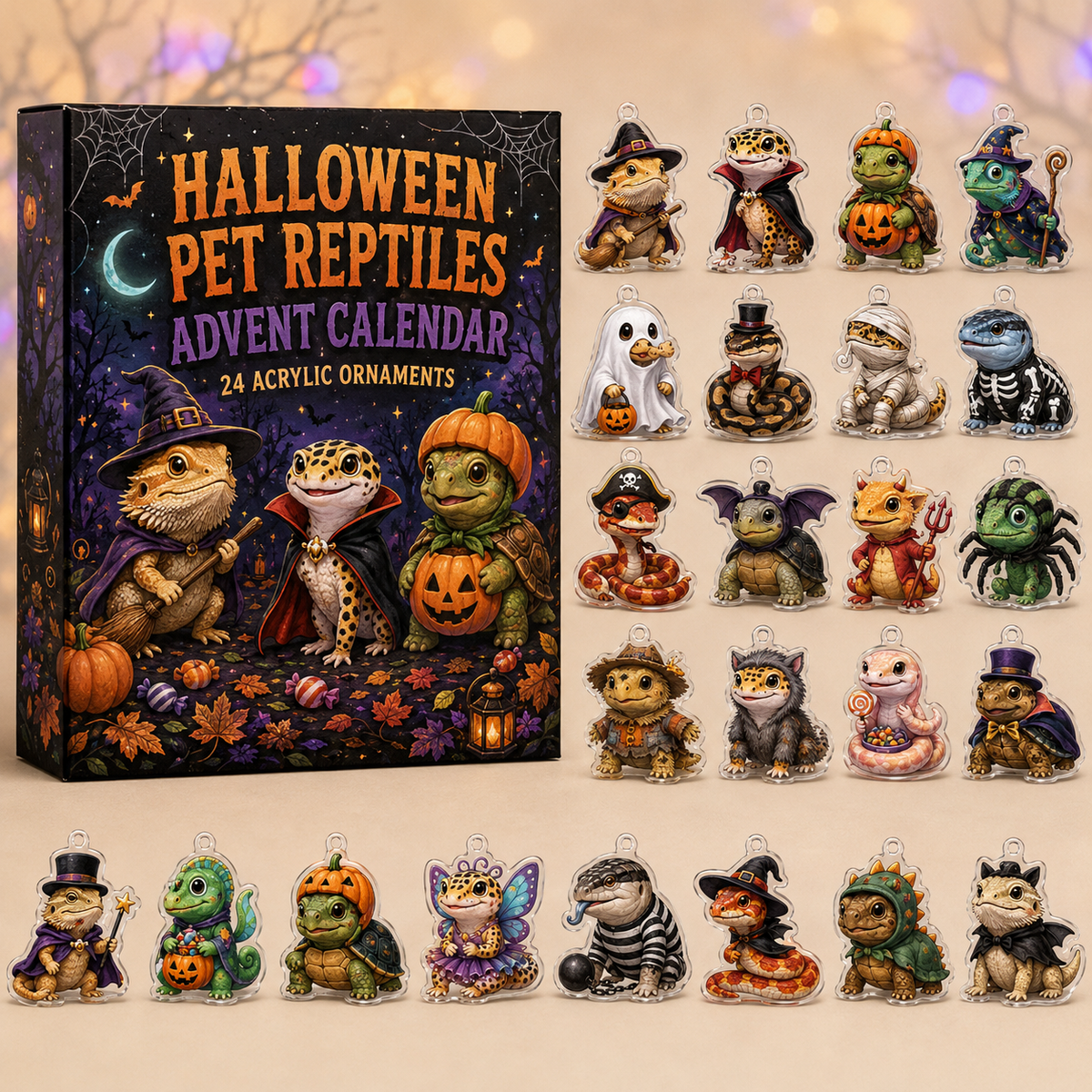 Halloween Pet Reptiles Advent Calendar Cute Halloween Decor Best Gifts For Reptiles Lovers