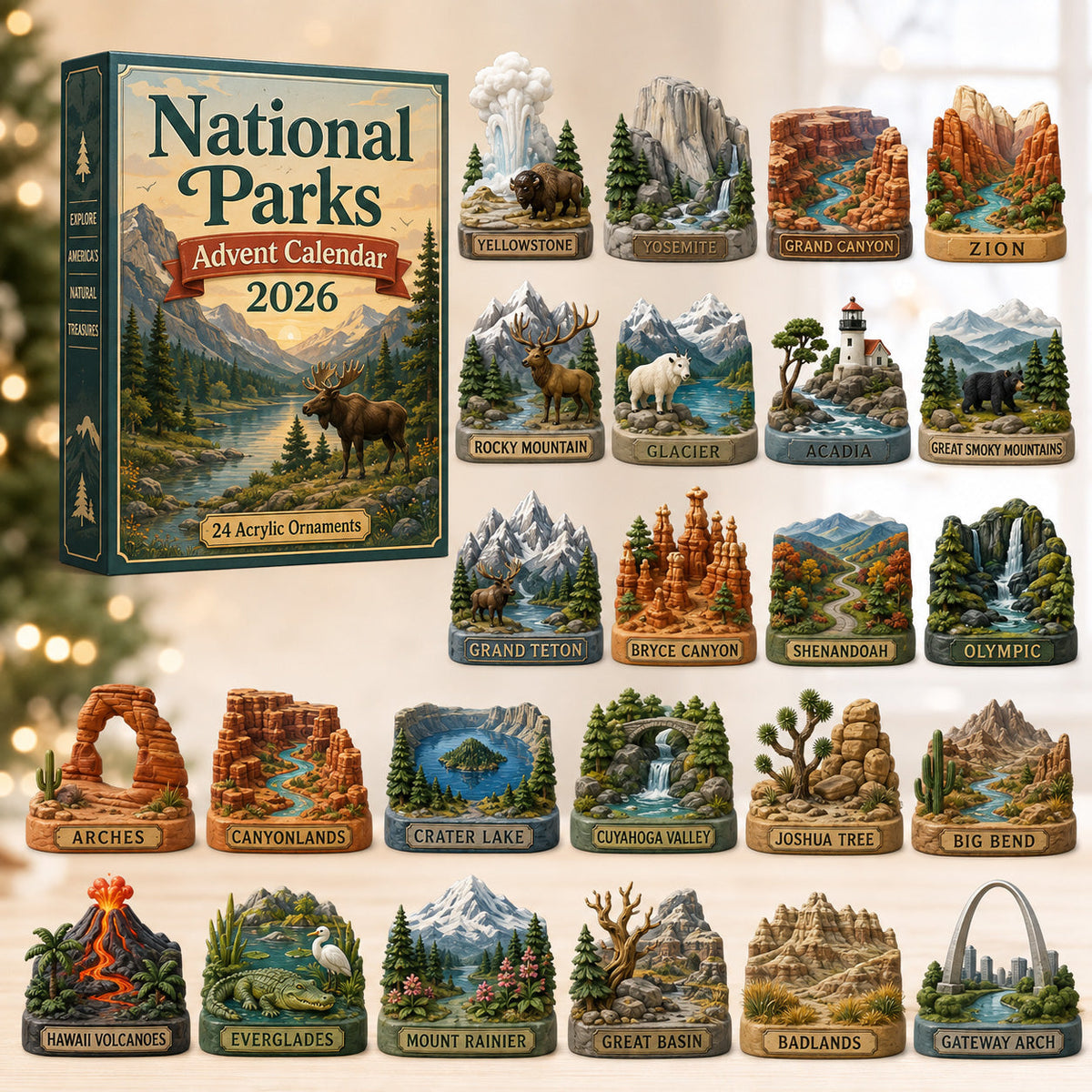 National Parks Advent Calendar 2026 Christmas Countdown Best Xmas Gifts For Nature Lovers