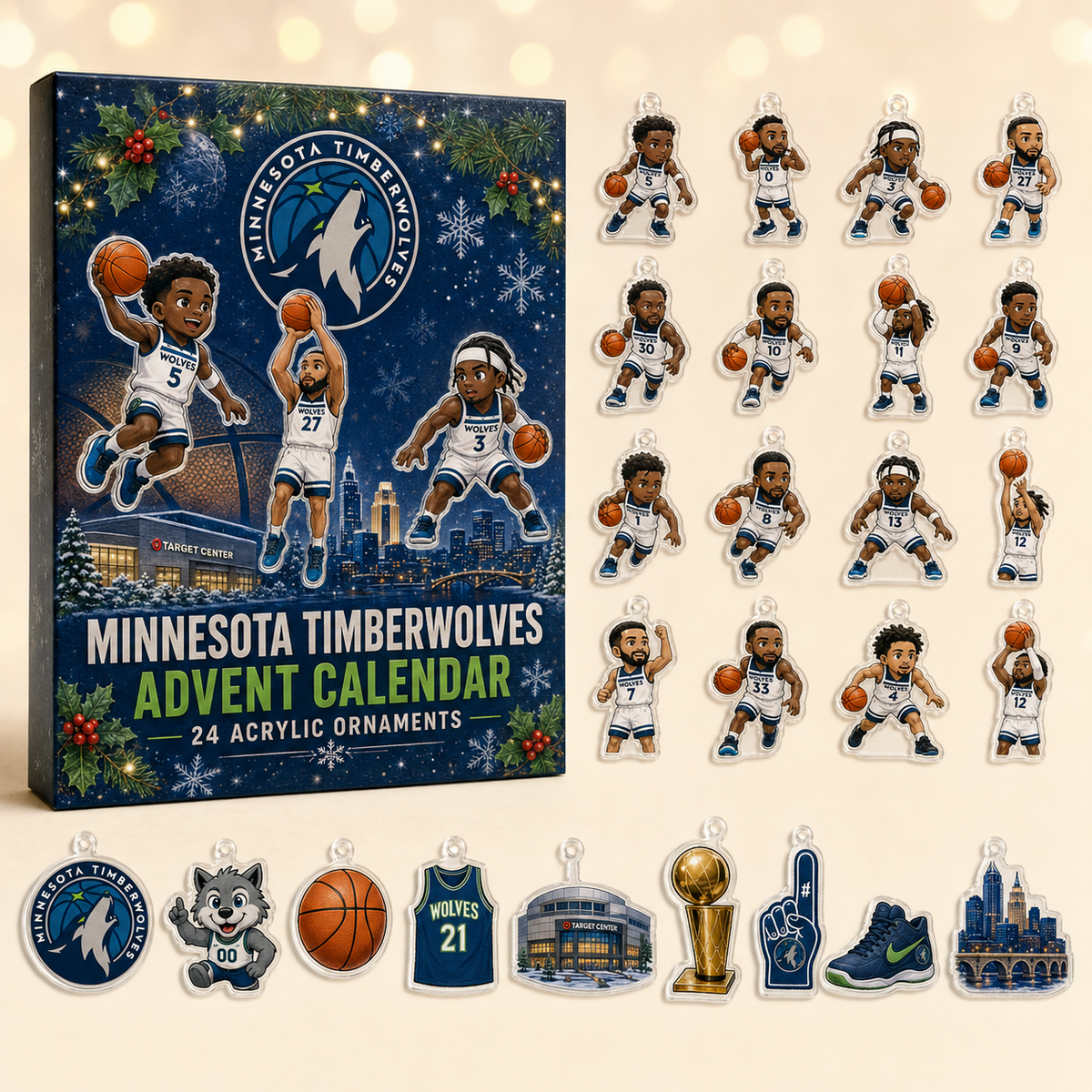 Minnesota Timberwolves Christmas Advent Calendar Xmas Advent Calendar Best Gifts For Fans