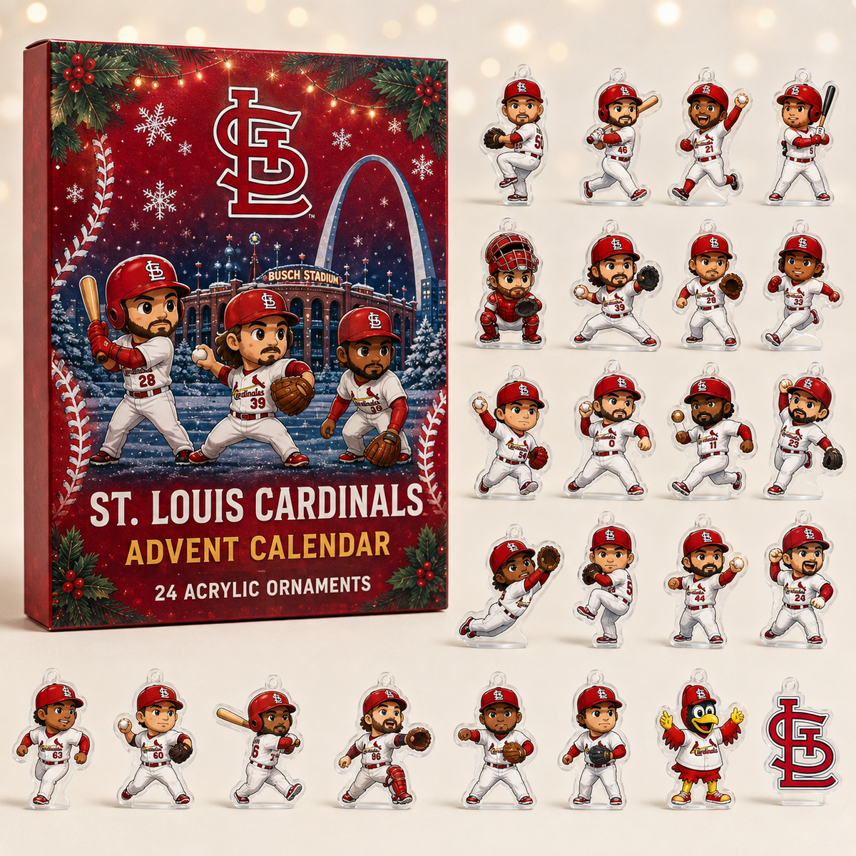 St Louis Cardinals Christmas Advent Calendar Xmas Advent Calendar Best Gifts For Fans