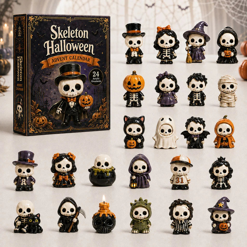 Skeleton Halloween Advent Calendar 2026 Halloween Home Decor Best Gifts For Ghost Lovers