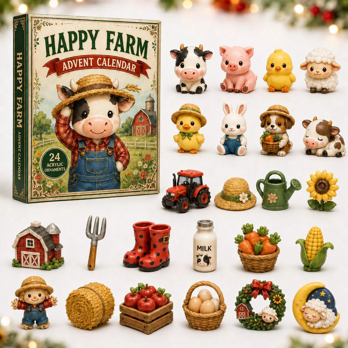 Happy Farm Advent Calendar 2026 Thanksgiving Home Decor Best Gifts For Farmers