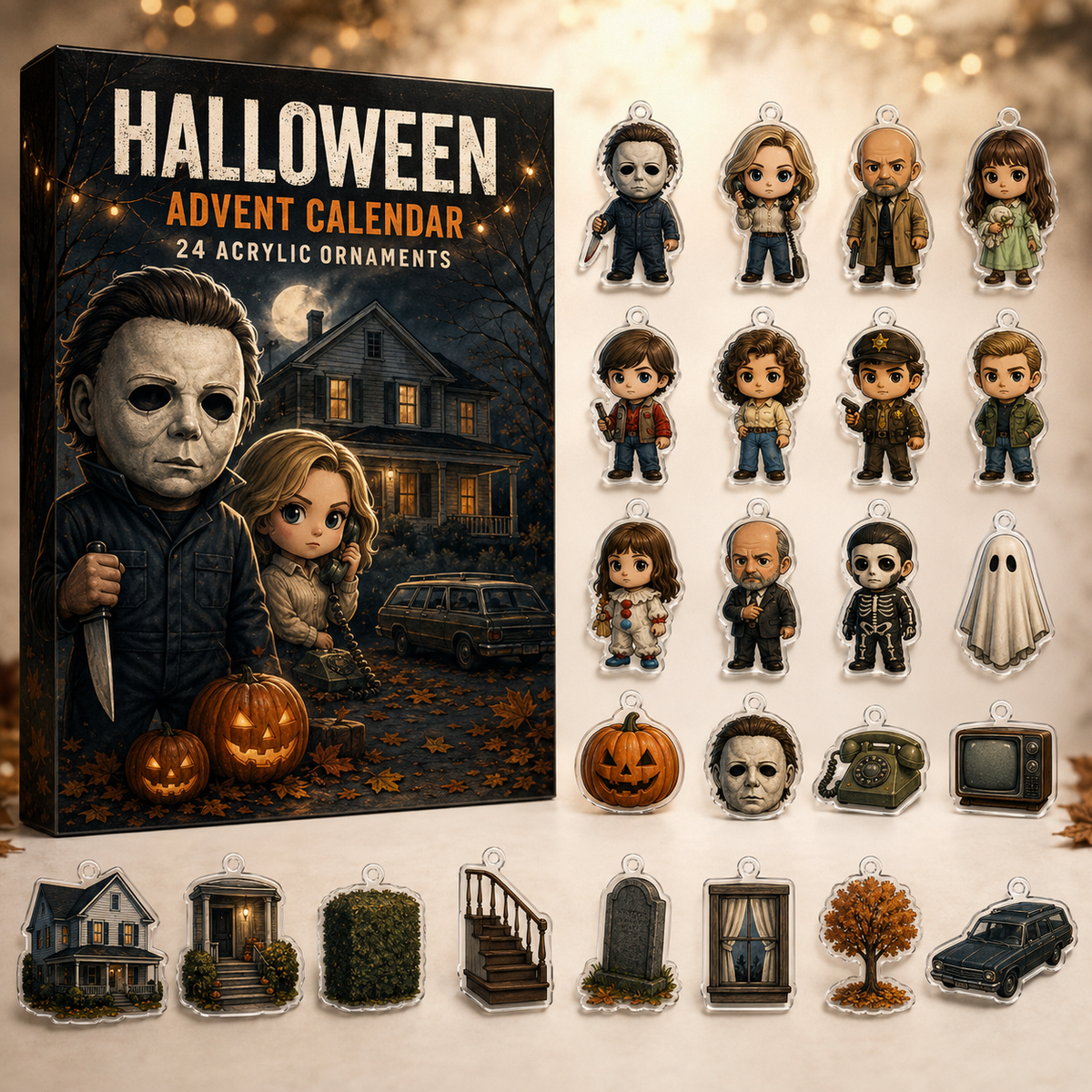 Halloween Michael Myers Advent Calendar Spooky Season Decor Best Gifts For Boyfriend