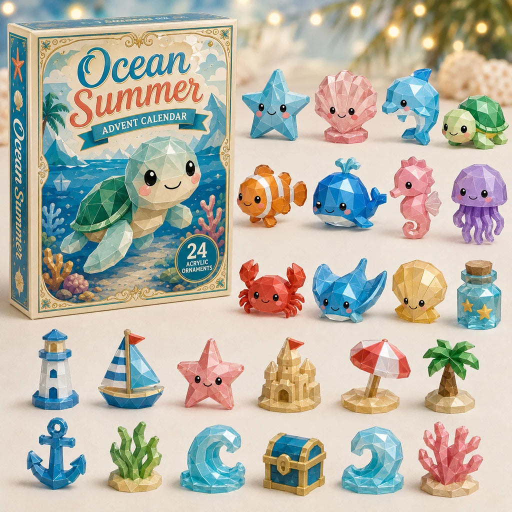 Ocean Tropical Advent Calendar 2026 Ocean Vibe Decor Best Gifts For Aquarium Lovers