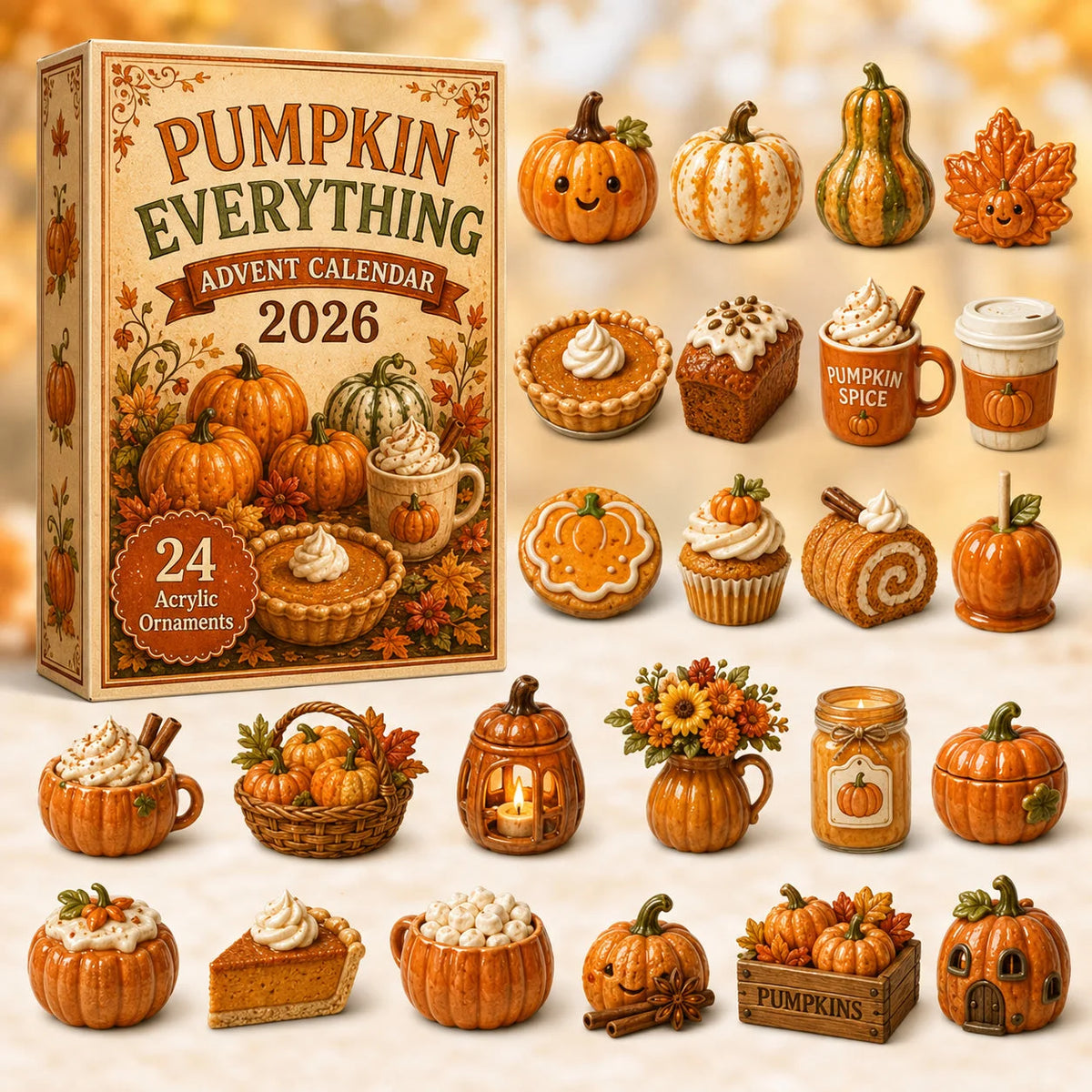 Pumpkin Everything Advent Calendar 2026 24 Day Festive Countdown Best Thanksgiving Gifts