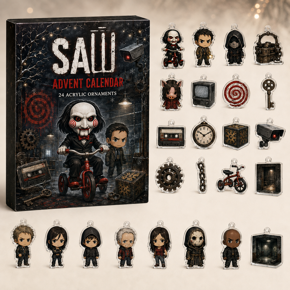 Saw Horror Movie Advent Calendar Halloween Advent Calendar Best Gifts For Movie Lovers