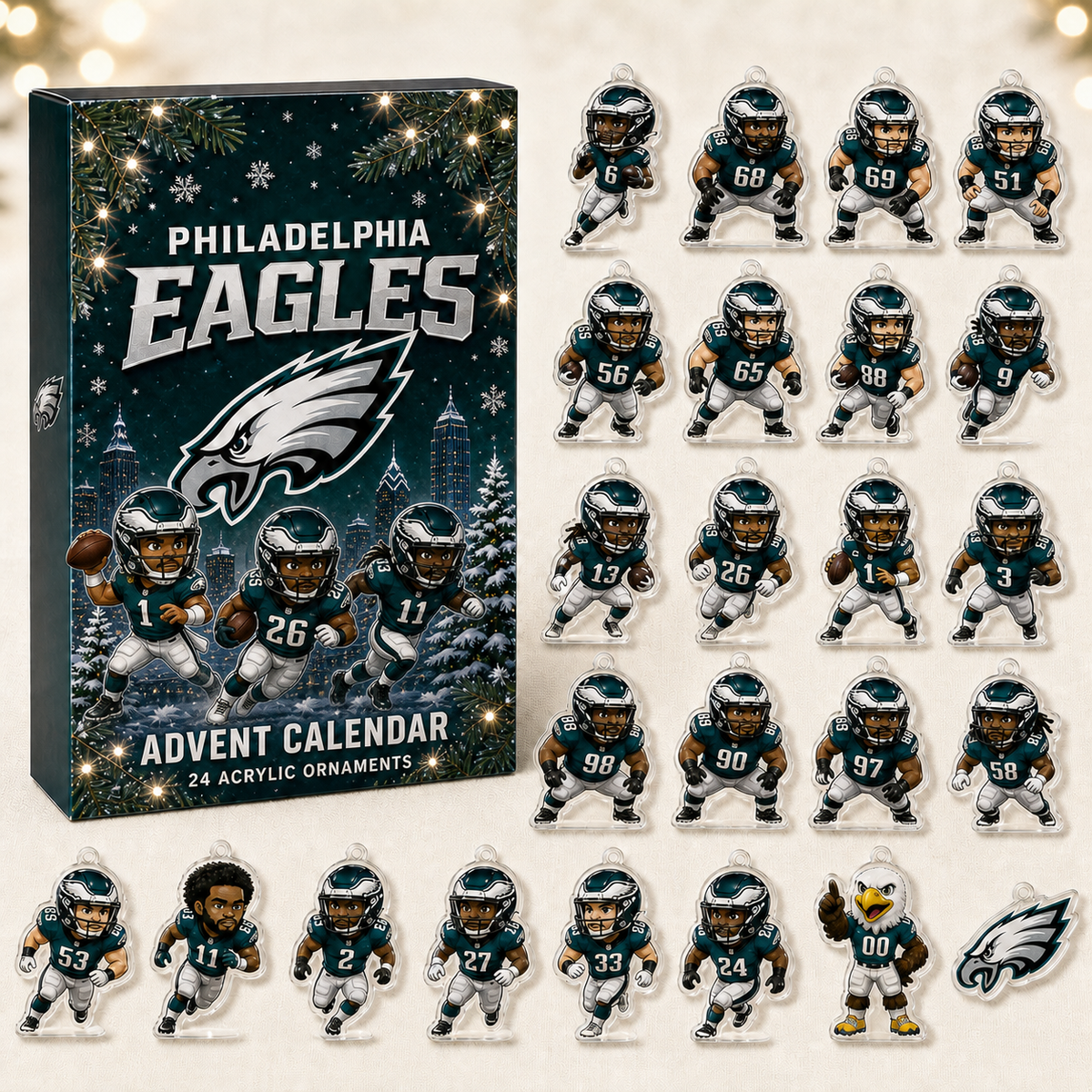 Philadelphia Eagles Advent Calendar 2026 Christmas Day Countdown Best Gifts For Eagles Fans