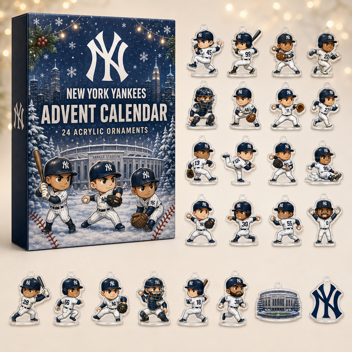 New York Yankees Christmas Advent Calendar Xmas Coutdown Best Gifts For Yankees Fans