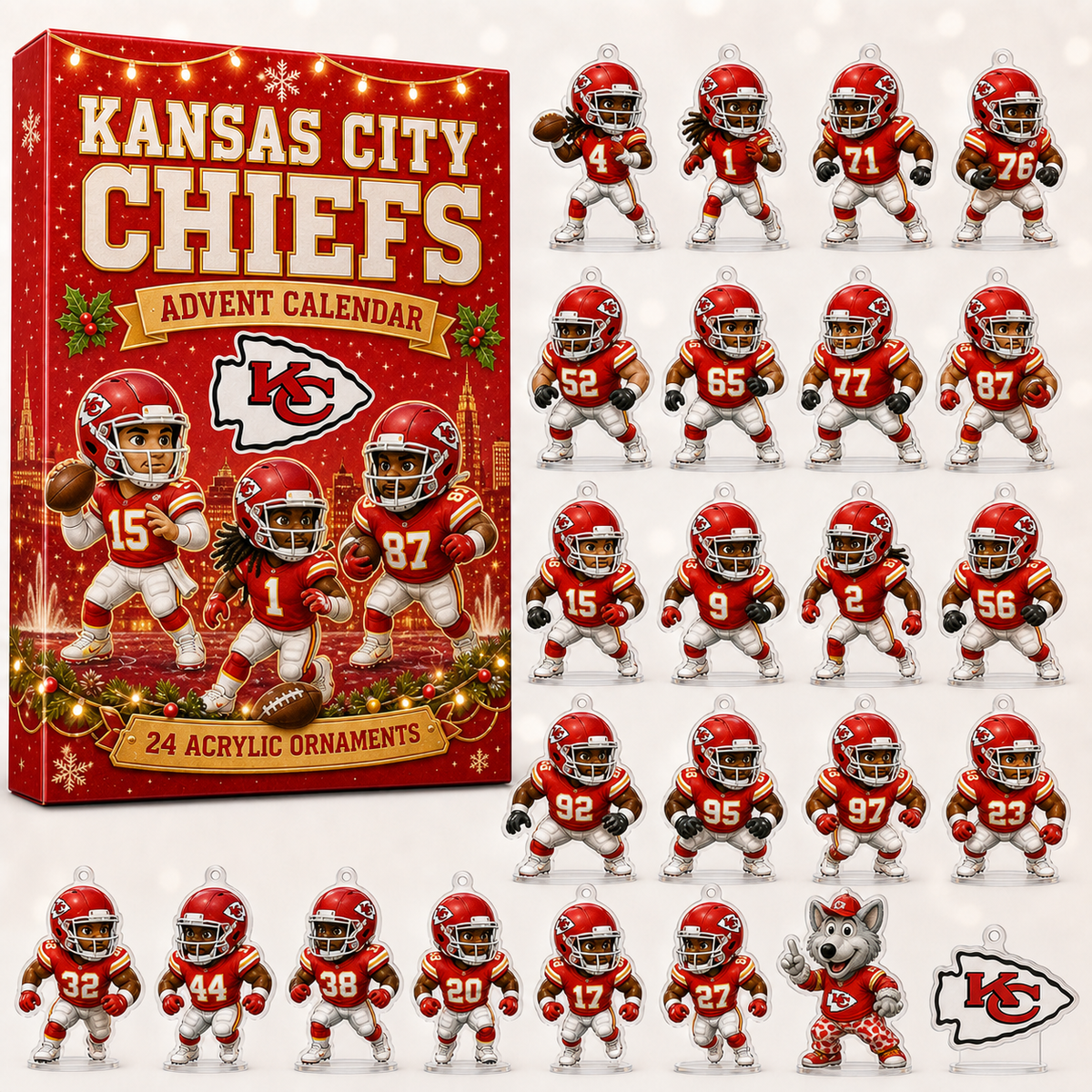 Kansas City Chiefs Advent Calendar 2026 Christmas Advent Calendar Best Xmas Gifts For Football Fans
