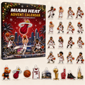 Miami Heat Christmas Advent Calendar Xmas Countdown Decor Baksetball Lovers Gifts