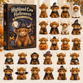Highland Cow Halloween Advent Calendar 2026 Halloween Home Decor Best Gifts For Cow Lovers
