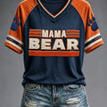 Chicago Bears Mama Bear V-Neck Shirt Chicago Bears Clothes Presents For Sister