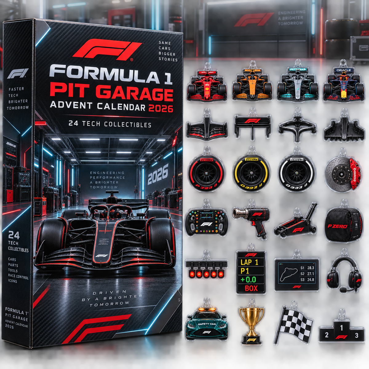Formula 1 Pit Garage Advent Calendar 2026 Motorsport Christmas Countdown Gift