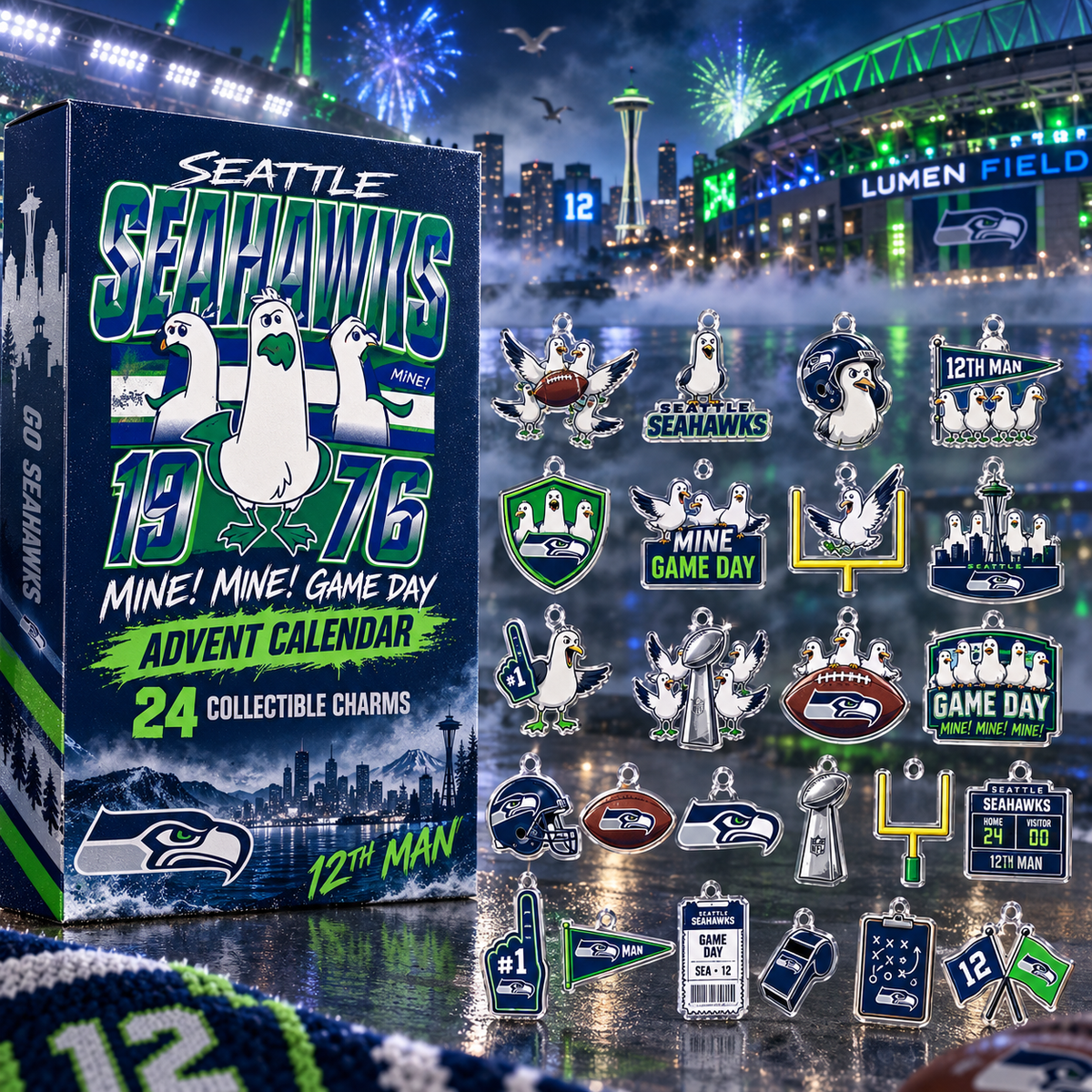 Seattle Seahawks X Finding Nemo Seagulls Advent Calendar 2026 Holiday Surprise For Seahawks Fans