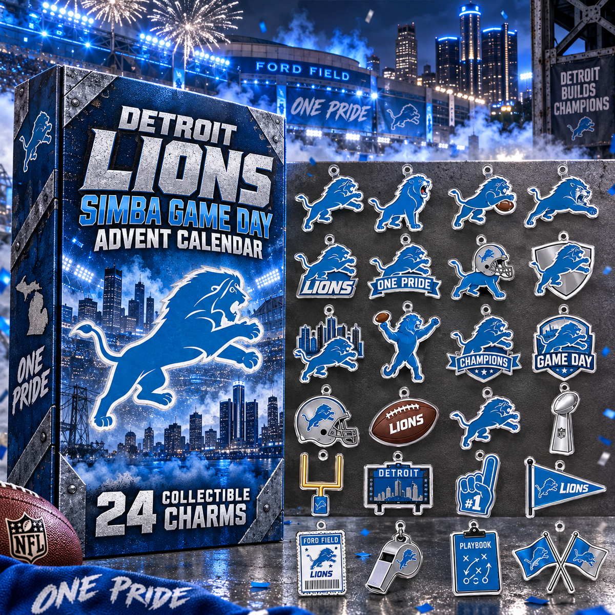 Detroit Lions X Simba Team Spirit Advent Calendar 2026 Game Day Gift For NFL Fans