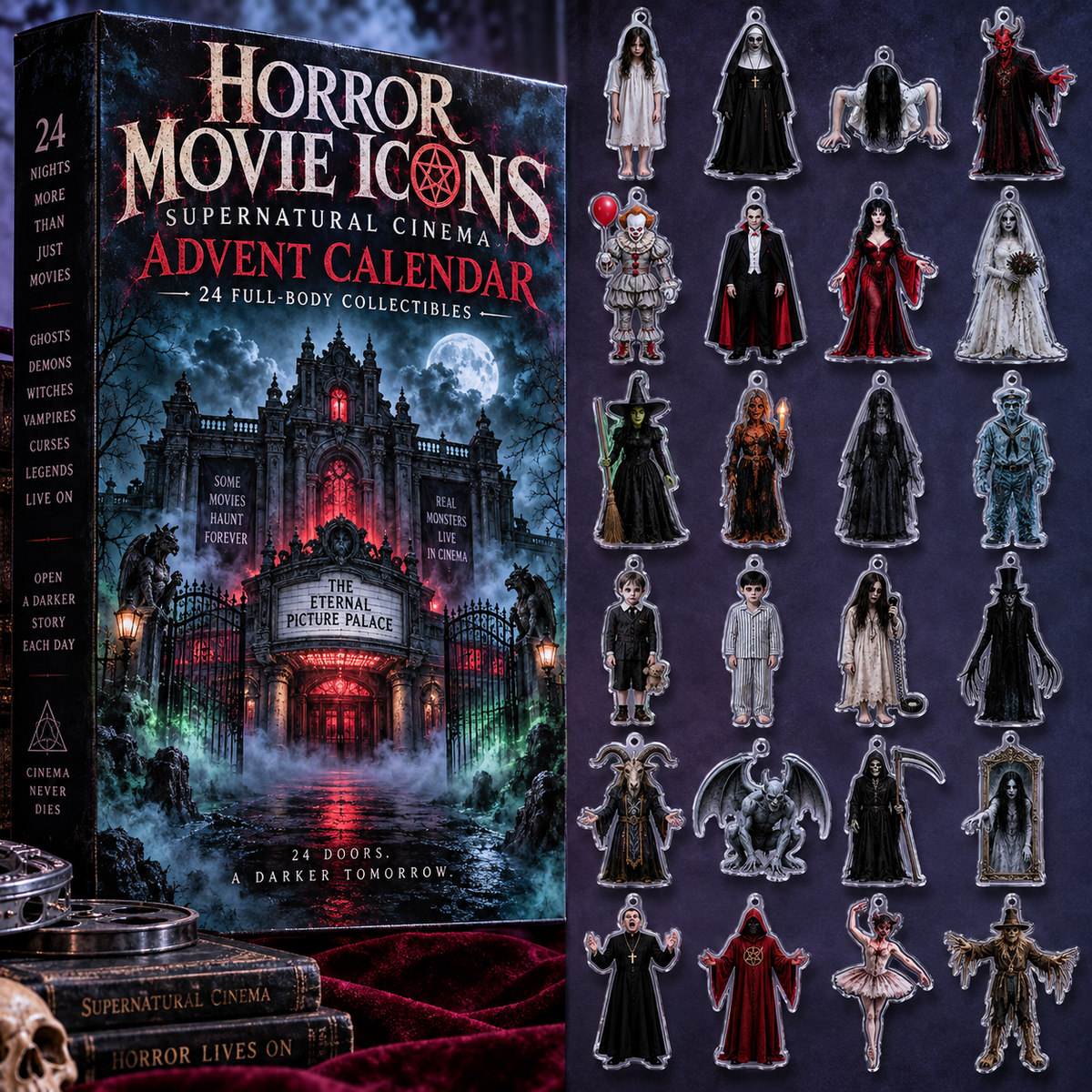 Horror Movie Icons Supernatural Legends Advent Calendar 2026 Gift For Movie Fans