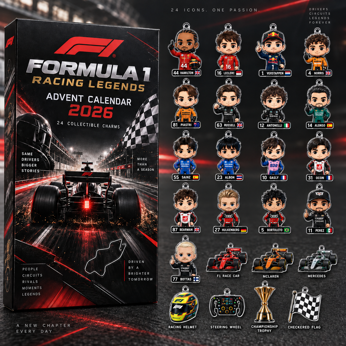 Formula 1 Racing Legends 2026 Advent Calendar Racing Christmas Countdown Gift