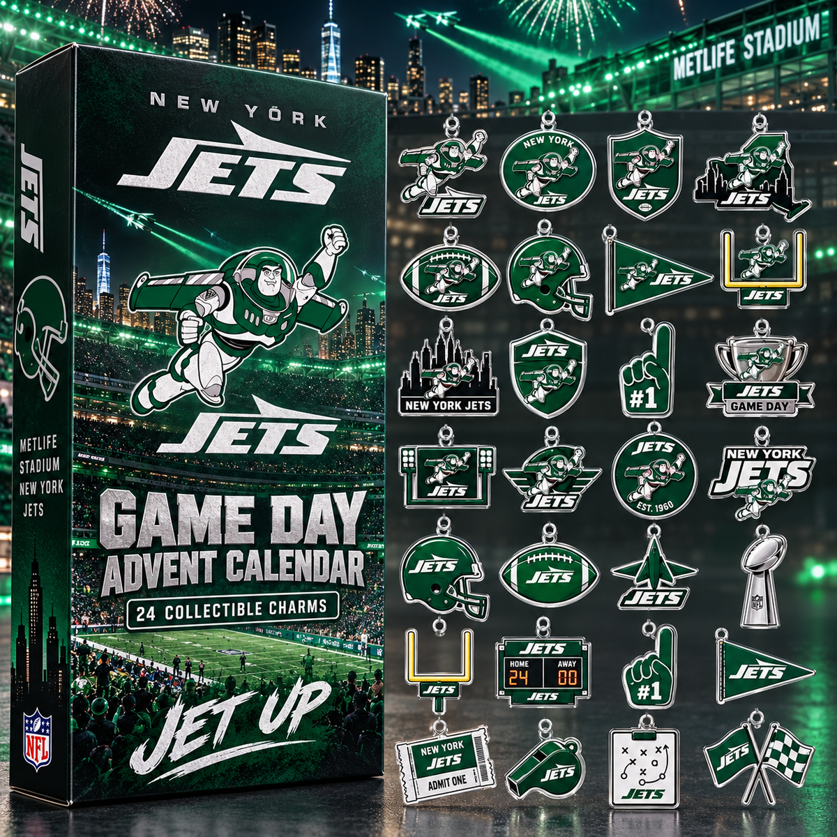 New York Jets X Buzz Lightyear Game Day Advent Calendar 2026 Holiday Gift For Football Supporters