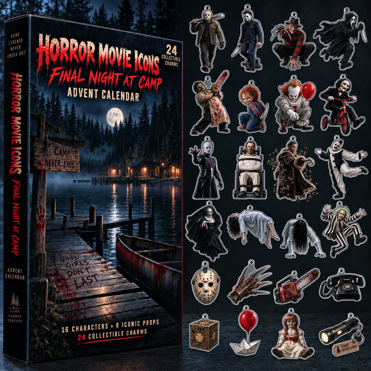 Final Night At Camp Horror Movie Icons Advent Calendar 2026 Horror Fan Holiday Gift