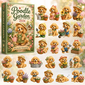 Poodle Garden Advent Calendar 2026 Christmas Countdown Decor Best Gifts For Poodle Lovers
