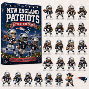 New England Patriots Christmas 2026 Advent Calendar Xmas Decor Gifts For Patriots Fans