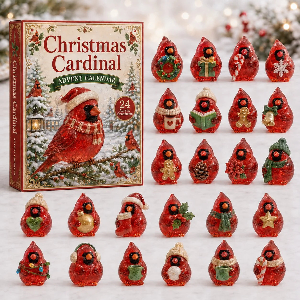 Christmas Cardinal Advent Calendar 2026 Christmas Countdown Decor Best Christmas Blindbox