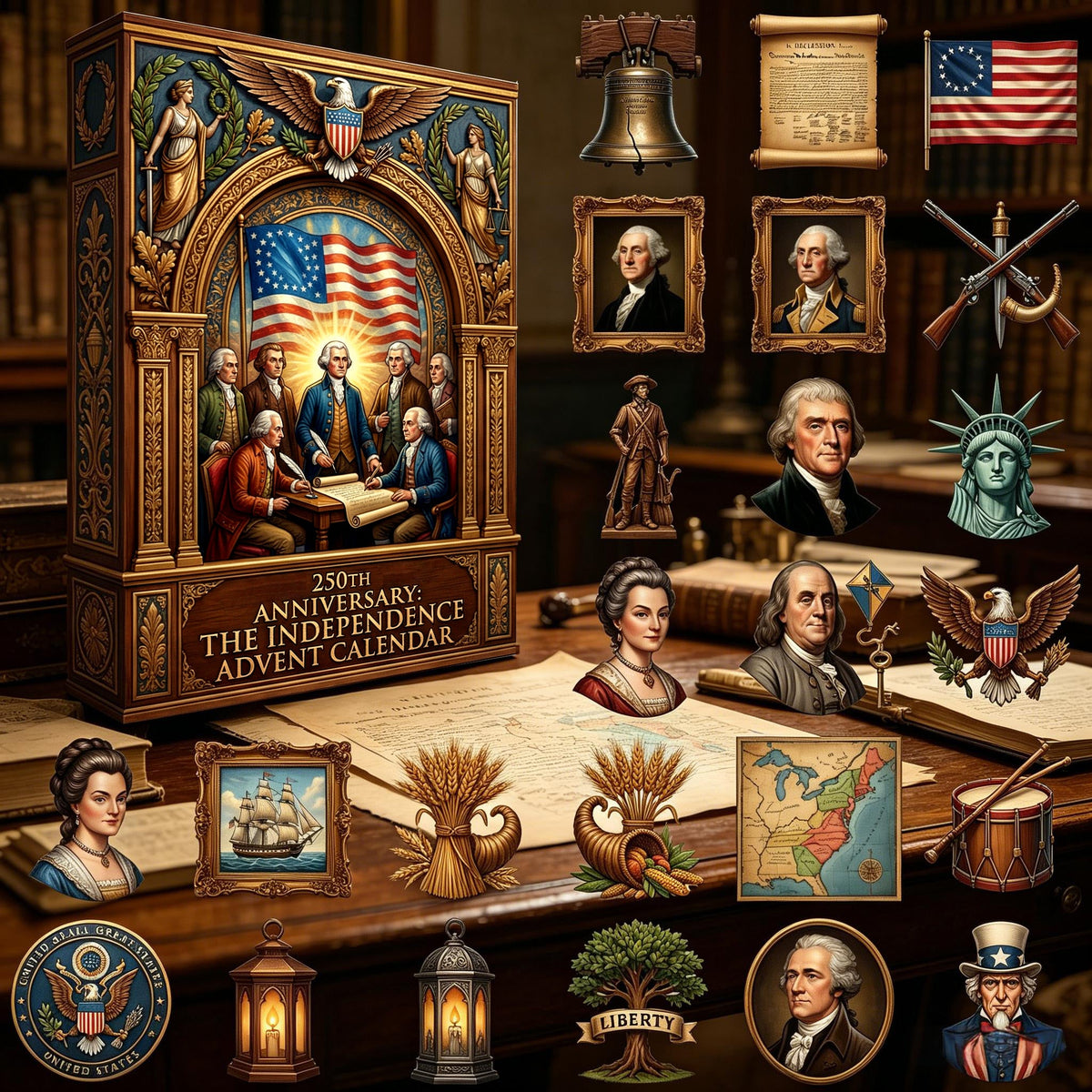 Americas 250th Anniversary The Independence Advent Calendar Patriotic Decor Gifts For Husband